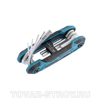 Набор ключей имбусовых Hex, складные, 8 штук CrV Gross