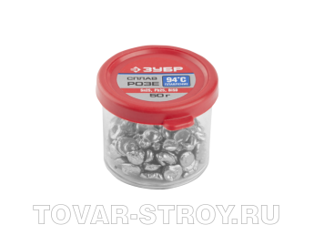 Сплавы легкоплавкие РОЗЕ, 25%Sn - 25%Pb - 50%Bi, 50 гр