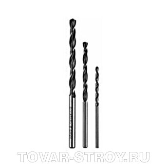 Набор STAYER MASTER 2961-H3 Свёрла по металлу, быстрорежущая сталь, на карточке, 5, 6, 8мм, 3шт