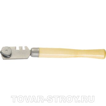 Стеклорез 3-роликовый с деревянной ручкой Россия