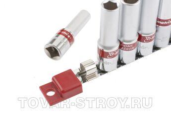 Набор удлиненных торцевых головок 1/4", 6-ти гр., CrV, 10шт., 4-13мм MATRIX