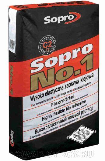 SOPRO №1 400 Эластичная серая клеевая смесь 25 кг