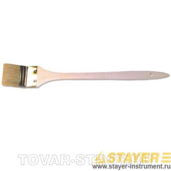 Кисть радиаторная STAYER 0112-38 UNIVERSAL-EURO, светлая натуральная щетина, деревянная ручка, 38 мм