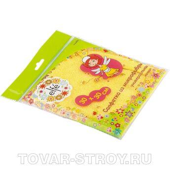 Салфетка универс. из микрофибры голуб. 300*300 мм Elfe