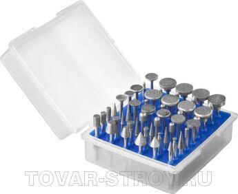 Наборы шарошек с алмазным напылением ЗУБР ПРОФИ (33383-Н50) 50 предметов