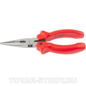 Длинногубцы, Standard, 180 мм, прямые шлифованные, пластмассовые рукоятки MATRIX