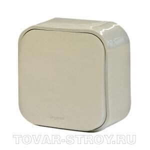 Выключатель Legrand Quteo 1 клавишный, слоновая кость