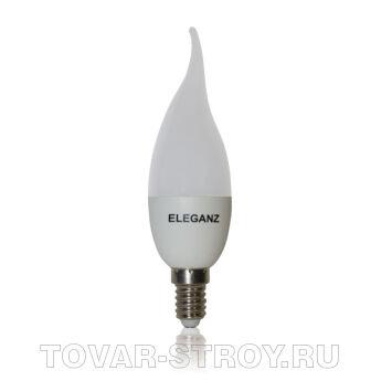 СВЕТОДИОДНАЯ ЛАМПА 5,5ВТ С37 Е14 220V свеча на ветру матовая 4500К