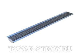 РЕШЕТКА ВОДОПРИЕМНАЯ BASIC РВ-10.14.100 ЯЧЕИСТАЯ СТАЛЬНАЯ "ГОРЯЧИЙ ЦИНК" 1000х136х3 (202026)
