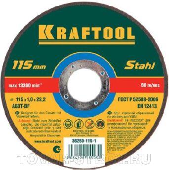 Круг отрезной абразивный по металлу KRAFTOOL 36250-125-1.6 (125х1.6мм)