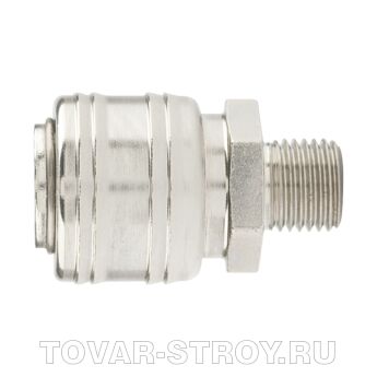 Муфта универсальная быстросъемная ("мама"), 1/4", внешняя резьба, 2 шт. Stels