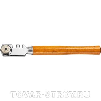 Стеклорез 6-роликовый с деревянной ручкой SPARTA