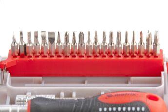 Отвертка для точных работ с насадками Fusion, 22 пр. в пласт. пенале MATRIX