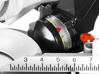 Пила торцовочная ЗУБР с протяжкой (ЗПТ-255-1800 ПЛР) Ø 255х30 мм, 1800 Вт, пропил 90°-80/340 мм; 45°-40/230 мм
