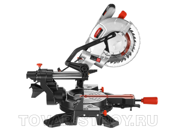 Пила торцовочная ЗУБР с протяжкой (ЗПТ-210-1600 ПЛ) Ø 210х30 мм, 1600 Вт, пропил 90°-70/220 мм; 45°-35/160 мм