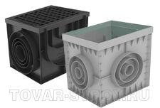 Пластиковый дождеприемник (черный) PolyMax Basic 300x300х300 (8370-Ч)