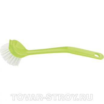 Щетка для посуды круглая d 46 мм *225, зеленая мм ELFE Light