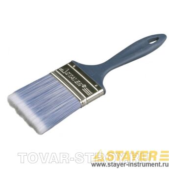 Кисть плоская STAYER 01082-75 AQUA-EURO, искусственная щетина, пластмассовая ручка, 75 мм