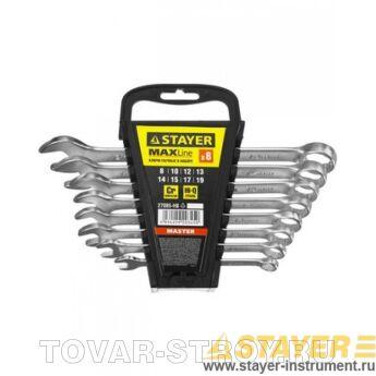 Набор комбинированных ключей STAYER MASTER 27085-H8/8 шт, 8-19 мм