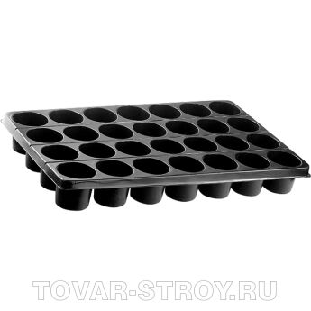 Кассета для рассады, 52х31см, высота 6см, 28 ячеек, полистирол Россия