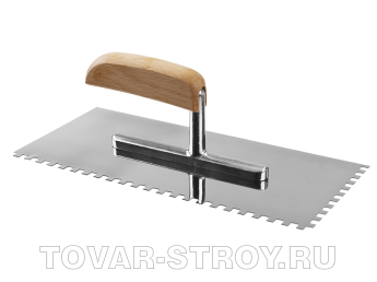 Гладилка ЗУБР ПРОФИ нержавеющая с дерев. ручкой (0806) 130х280 мм