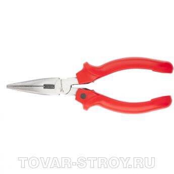 Длинногубцы, Standard, 200 мм, прямые шлифованные, пластмассовые рукоятки MATRIX