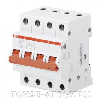 Рубильник ABB серия SHD (красный рычаг) 4П 201/50