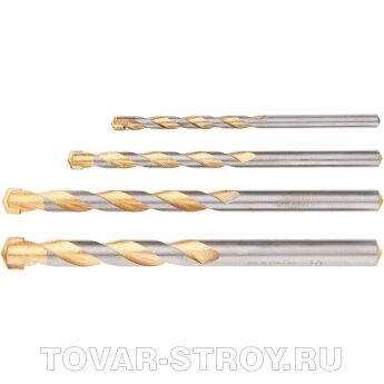 Набор сверл по бетону Golden Line 5 - 6 - 8 - 10мм MATRIX