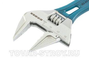 Ключ разводной, 140 мм (макс. 32 мм),CrV, укороченная ручка GROSS