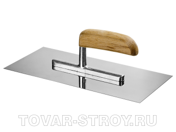 Гладилка ЗУБР ПРОФИ нержавеющая с дерев. ручкой (0806) 130х280 мм