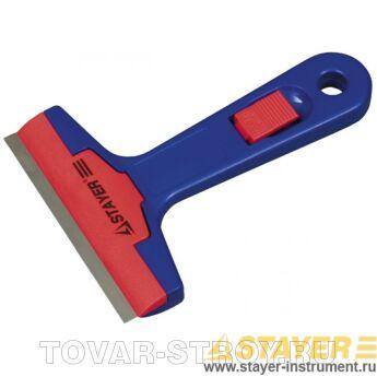 Скребок STAYER 08515 для окон с пластмассовой ручкой, 100 мм