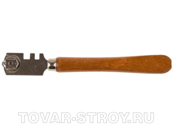 Стеклорез ЗУБР ПРОФИ (33630) 2 ролика, ресурс 2х5000 м, с деревянной ручкой