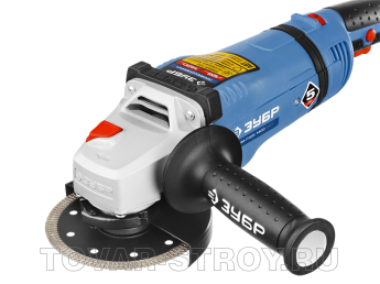 Болгарка ЗУБР ПРОФИ (УШМ-П125-1400 ЭПСТ) 1400 Вт, 125 мм, 3000-9500 об/мин
