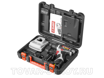 Дрель-шуруповерт ЗУБР Li-lon (ДА-12-2-Ли КНМ1) 12 В, 1.5 А-ч, 10 мм, 25 Н-м, 0-360/0-1400 об/мин, БЗУ, 2 АКБ