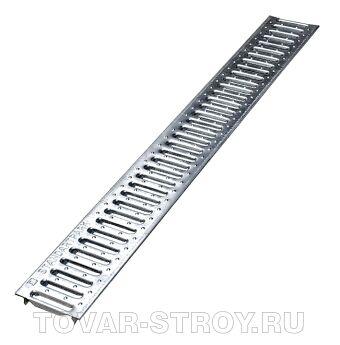 Решетка водоприемная Basic DN100 стальная штампованная (оцинкованная) 1000х136х3 (2010)