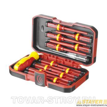 Набор STAYER 25146-H13 PROFI: Отвертки диэлектрические до 1000В, 13 предметов