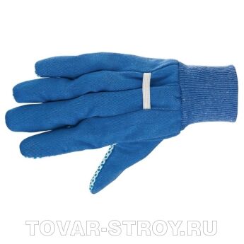 Перчатки рабочие х/б ткань с ПВХ точкой, манжет, XXL СИБРТЕХ