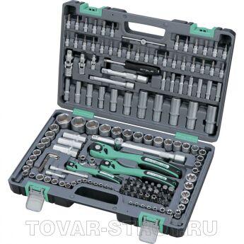 Набор инструмента, 1/4", 3/8", 1/2", Cr-V, S2, усиленный кейс, 151 предм. STELS
