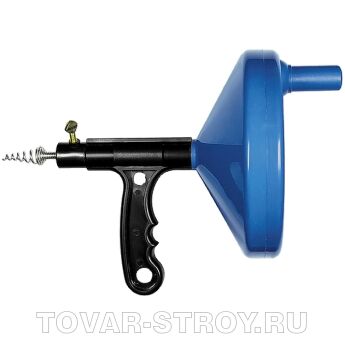 Трос для прочистки труб, L - 3,3 м, D - 6 мм, пластмассовый корпус СИБРТЕХ