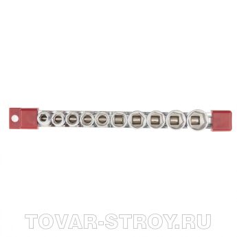 Набор торцевых головок 3/8", 6-ти гр., CrV, 10шт., 8-19мм MATRIX