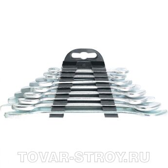 Набор ключей рожковых, 6 х 22 мм, 8 шт., хромированные SPARTA