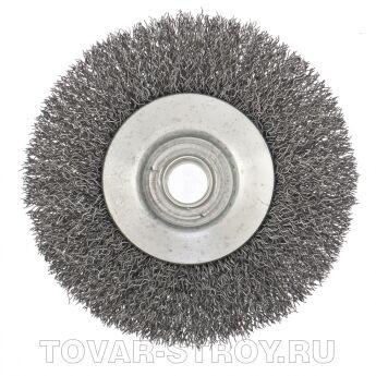 Щетка для УШМ, 100 мм, М14, "тарелка", витая проволока СИБРТЕХ