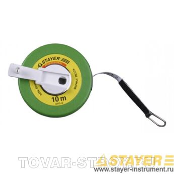 Мерная лента STAYER 3415-10 фиберглассовая, 10 м