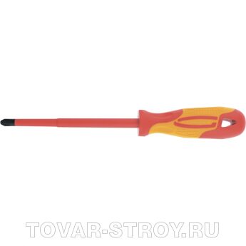 Отвертка диэлектрическая PH3*150мм, CrMo, до 1000В, двухкомпонентная рукоятка Gross