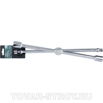 Ключ-крест баллонный, складной 17,19,21mm и 1/2", 406мм, хромир. GROSS