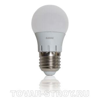 СВЕТОДИОДНАЯ ЛАМПА 7ВТ Е27 Р45 220V шар матовая 6000К мини