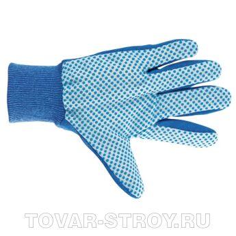 Перчатки рабочие х/б ткань с ПВХ точкой, манжет, XL СИБРТЕХ