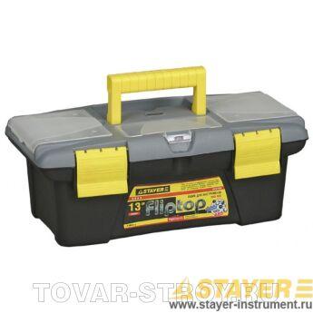 Ящик STAYER 2-38015-13 FLIP TOP пластмассовый для инструмента, 13.5" - 342х170х150 мм
