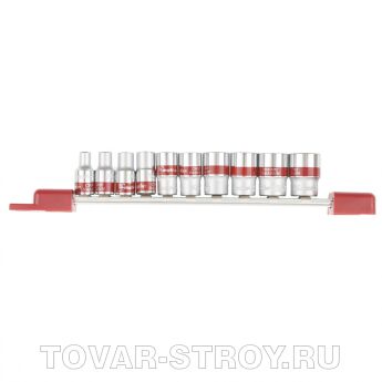 Набор универсальных торцевых головок 1/4", Spline, CrV, 10шт., 4-13мм MATRIX