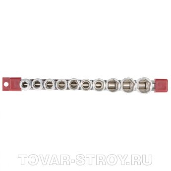 Набор торцевых головок 1/2", 6-ти гр., CrV, 10шт., 10-22мм MATRIX